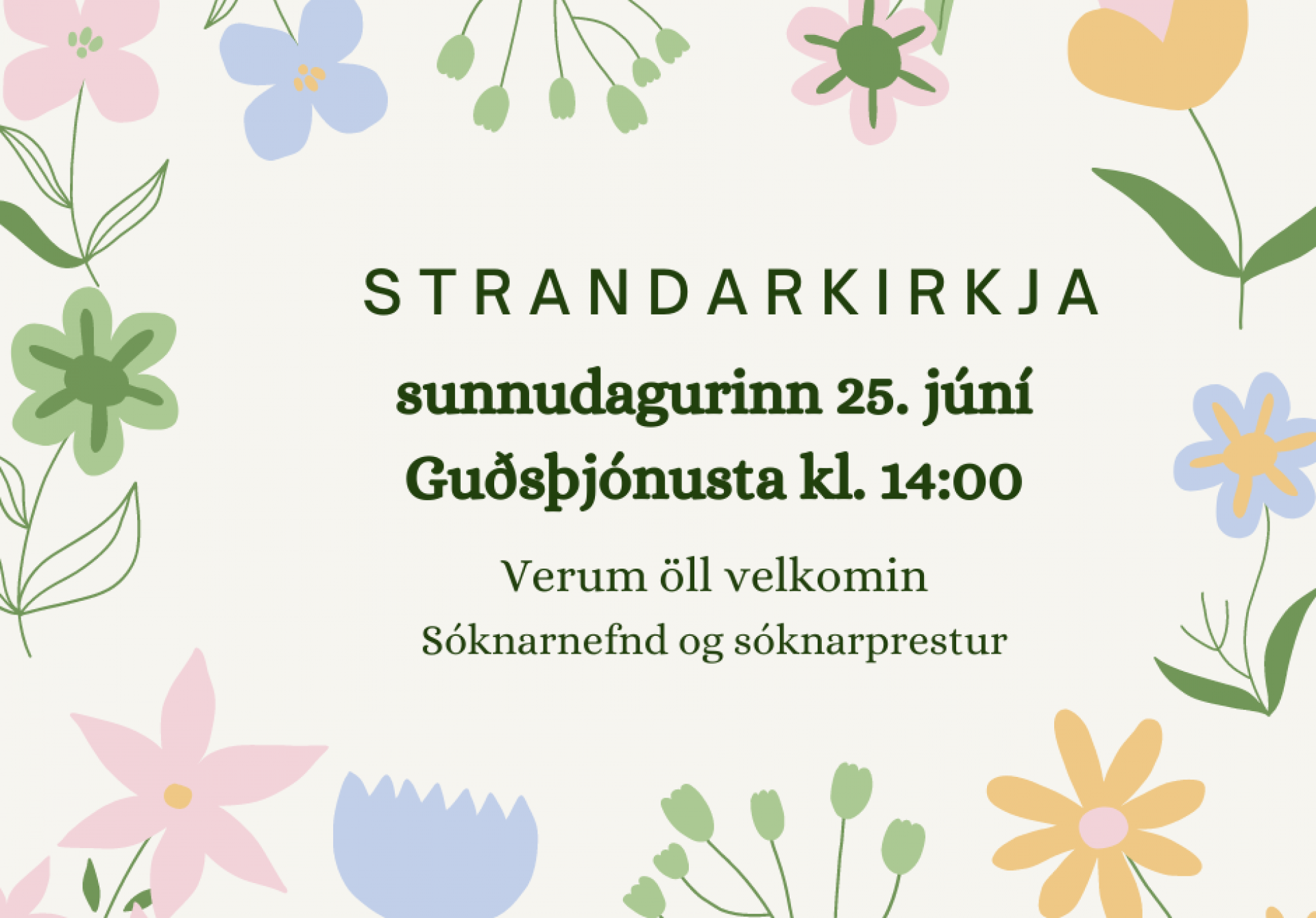 Guðsþjónusta í Strandarkirkju